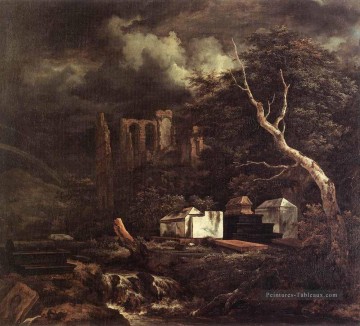  sd - Le paysage du Cimetière juif Jacob Isaakszoon van Ruisdael Montagne